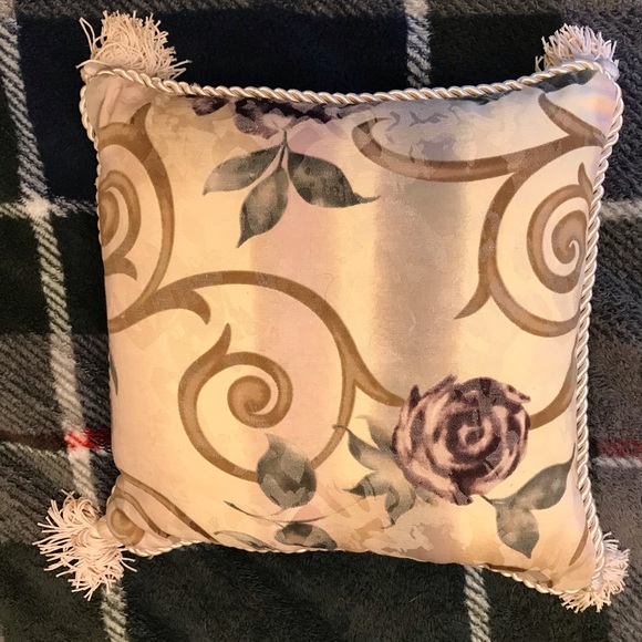 Croscill Home Chambord Cassis 12” Square Pillow Tassels Amethyst - Picture 2 of 3